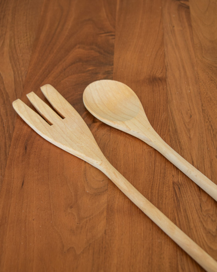 COUVERTS À SALADE EN BAMBOU