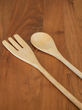 COUVERTS À SALADE EN BAMBOU