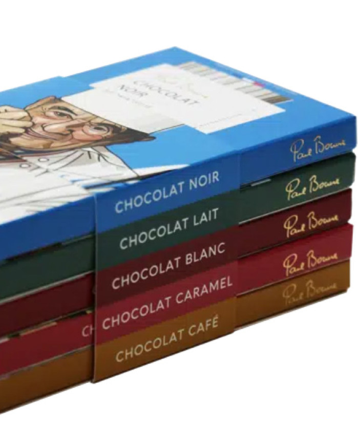 LOT DE 5 TABLETTES DE CHOCOLAT 